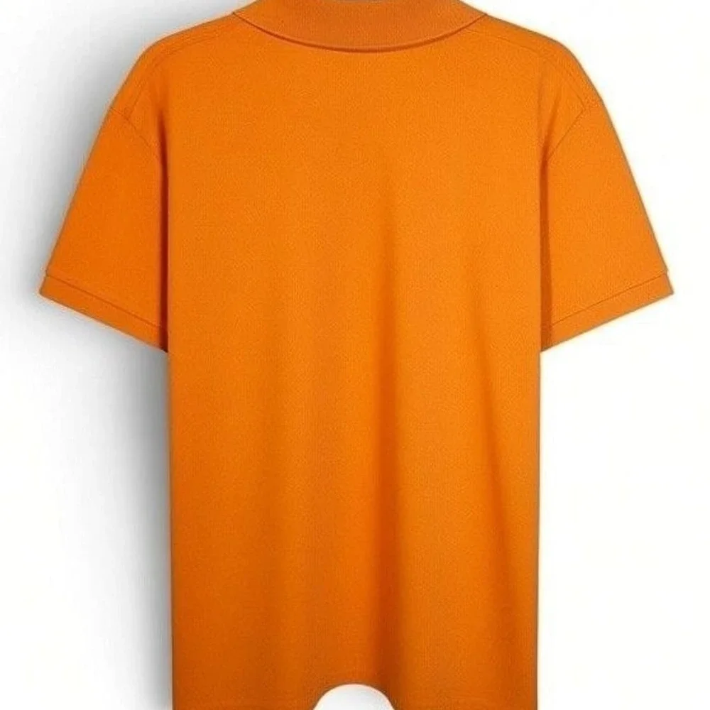 Polo Ralph Lauren Men's Orange Pima Cotton Short Sleeve Polo Shirt Medium